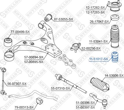 Stellox 11-51017-SX - Отбойник, демпфер амортизатора unicars.by