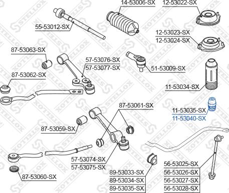 Stellox 11-53040-SX - Отбойник, демпфер амортизатора unicars.by