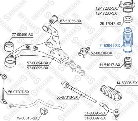 Stellox 11-53041-SX - Пыльник амортизатора, защитный колпак unicars.by