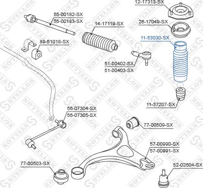 Stellox 11-53030-SX - Пыльник амортизатора, защитный колпак unicars.by