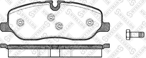 Stellox 1169 000-SX - Тормозные колодки, дисковые, комплект unicars.by