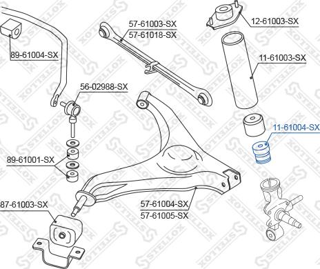 Stellox 11-61004-SX - Отбойник, демпфер амортизатора unicars.by