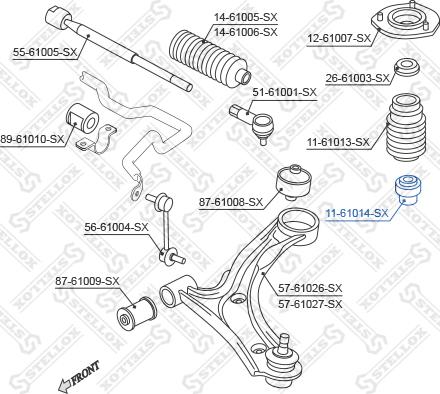 Stellox 11-61014-SX - Отбойник, демпфер амортизатора unicars.by