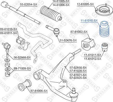 Stellox 11-61010-SX - Пыльник амортизатора, защитный колпак unicars.by