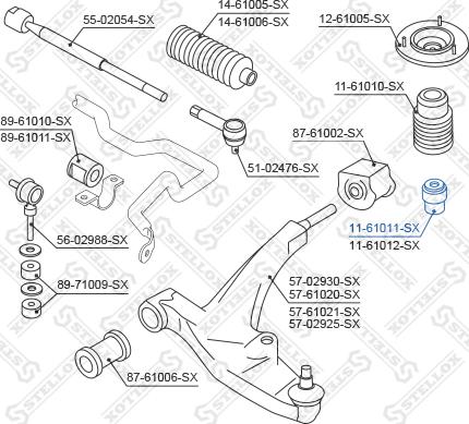 Stellox 11-61011-SX - Отбойник, демпфер амортизатора unicars.by