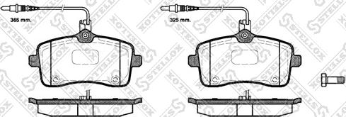 Stellox 1113 004L-SX - Тормозные колодки, дисковые, комплект unicars.by