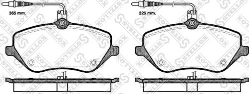 Stellox 1112 004L-SX - Тормозные колодки, дисковые, комплект unicars.by