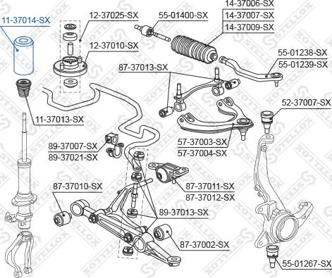 Stellox 11-37014-SX - Пыльник амортизатора, защитный колпак unicars.by