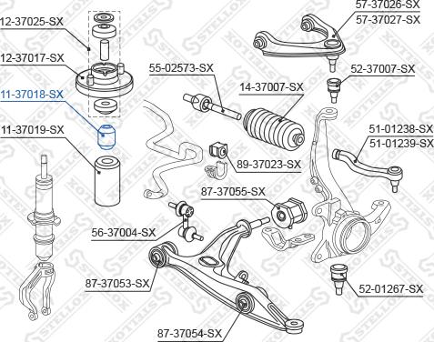 Stellox 11-37018-SX - Отбойник, демпфер амортизатора unicars.by