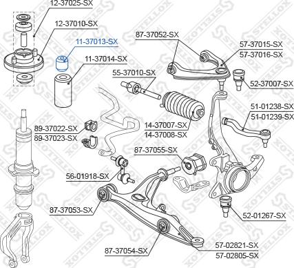 Stellox 11-37013-SX - Отбойник, демпфер амортизатора unicars.by