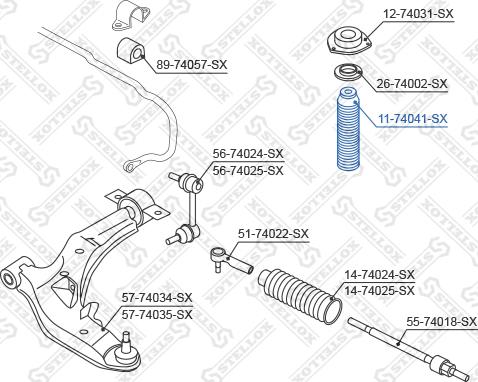 Stellox 11-74041-SX - Отбойник, демпфер амортизатора unicars.by