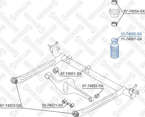 Stellox 11-74005-SX - Отбойник, демпфер амортизатора unicars.by