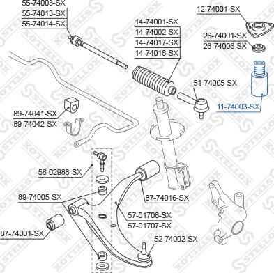 Stellox 11-74003-SX - Пыльник амортизатора, защитный колпак unicars.by