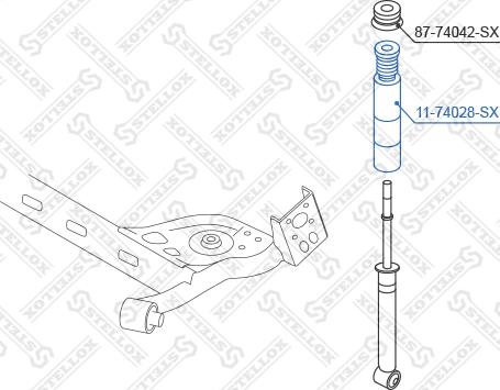 Stellox 11-74028-SX - Пылезащитный комплект, амортизатор unicars.by