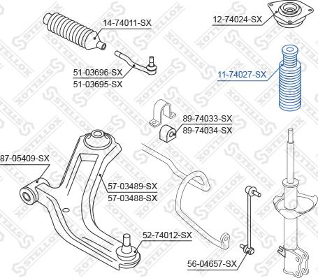 Stellox 11-74027-SX - Отбойник, демпфер амортизатора unicars.by