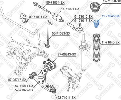 Stellox 11-71045-SX - Отбойник, демпфер амортизатора unicars.by