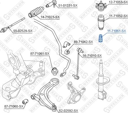 Stellox 11-71051-SX - Отбойник, демпфер амортизатора unicars.by