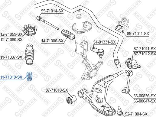 Stellox 11-71019-SX - Отбойник, демпфер амортизатора unicars.by