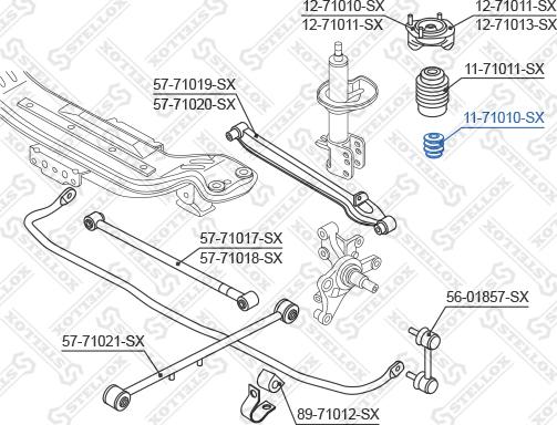 Stellox 11-71010-SX - Отбойник, демпфер амортизатора unicars.by