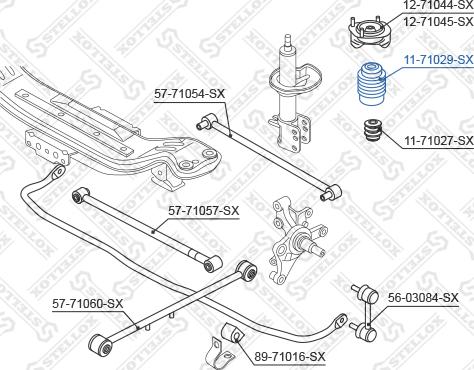 Stellox 11-71029-SX - Отбойник, демпфер амортизатора unicars.by