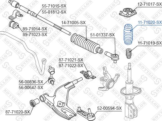 Stellox 11-71020-SX - Пыльник амортизатора, защитный колпак unicars.by