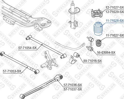 Stellox 11-71028-SX - Отбойник, демпфер амортизатора unicars.by