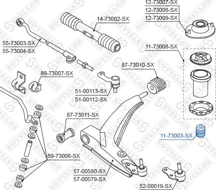 Stellox 11-73003-SX - Отбойник, демпфер амортизатора unicars.by