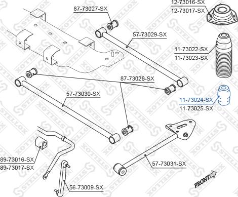 Stellox 11-73024-SX - Отбойник, демпфер амортизатора unicars.by