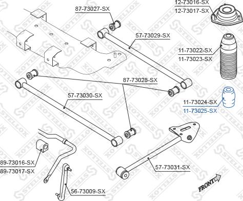 Stellox 11-73025-SX - Отбойник, демпфер амортизатора unicars.by