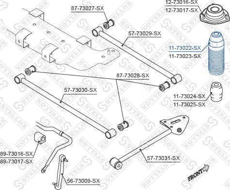 Stellox 11-73022-SX - Пыльник амортизатора, защитный колпак unicars.by