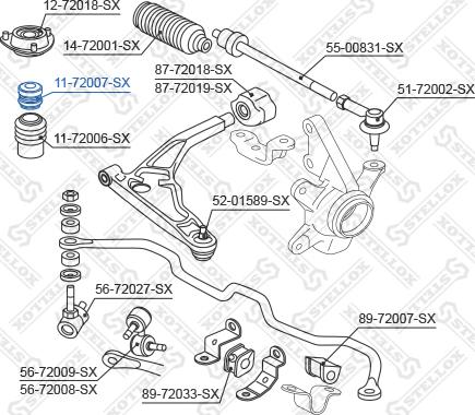 Stellox 11-72007-SX - Отбойник, демпфер амортизатора unicars.by