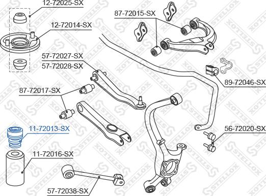 Stellox 11-72013-SX - Отбойник, демпфер амортизатора unicars.by