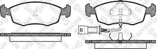 Stellox 183 002-SX - Тормозные колодки, дисковые, комплект unicars.by