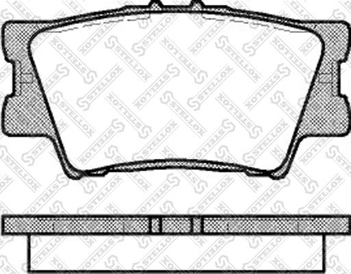 Stellox 1242 000B-SX - Тормозные колодки, дисковые, комплект unicars.by