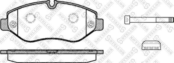 Stellox 1256 000L-SX - Тормозные колодки, дисковые, комплект unicars.by