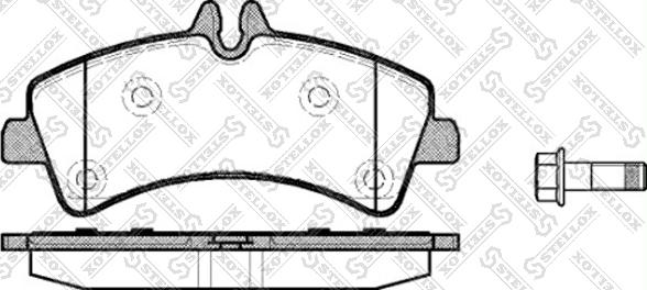 Stellox 1258 000L-SX - Тормозные колодки, дисковые, комплект unicars.by