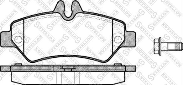 Stellox 1257 000L-SX - Тормозные колодки, дисковые, комплект unicars.by