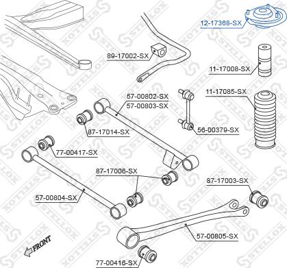 Stellox 12-17368-SX - Опора стойки амортизатора, подушка unicars.by