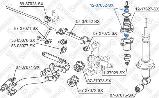 Stellox 12-37032-SX - Втулка амортизатора, подушка unicars.by