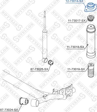 Stellox 12-73014-SX - Опора стойки амортизатора, подушка unicars.by