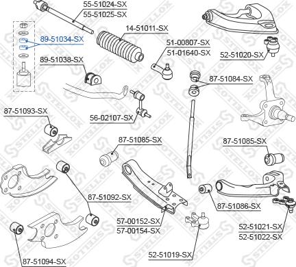 Stellox 89-51034-SX - Втулка стабилизатора unicars.by