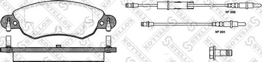 Stellox 840 004-SX - Тормозные колодки, дисковые, комплект unicars.by