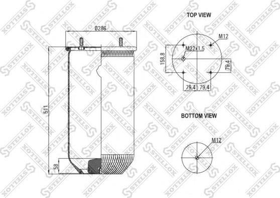 Stellox 84-00125-SX - Кожух пневматической рессоры unicars.by