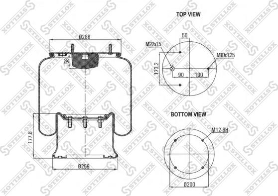 Stellox 84-00126-SX - Кожух пневматической рессоры unicars.by