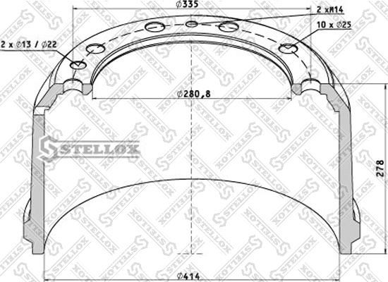 Stellox 85-00060-SX - Тормозной барабан unicars.by