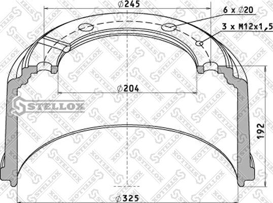 Stellox 85-00068-SX - Тормозной барабан unicars.by