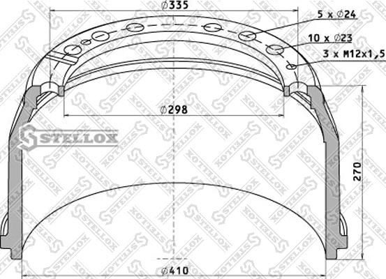 Stellox 85-00014-SX - Тормозной барабан unicars.by