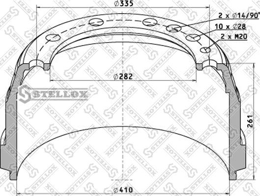 Stellox 85-00016-SX - Тормозной барабан unicars.by