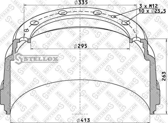 Stellox 85-00017-SX - Тормозной барабан unicars.by