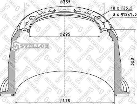 Stellox 85-00035-SX - Тормозной барабан unicars.by